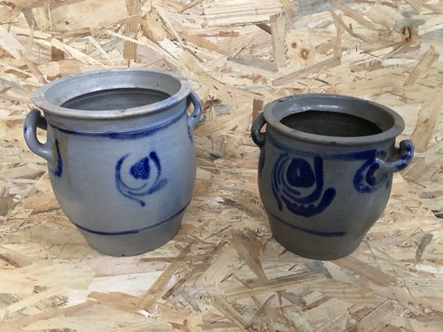 Paire ancien pot - paire, grès