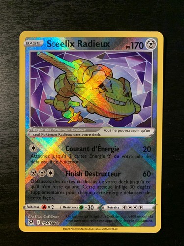 Carte pokémon steelix radieux - carte,