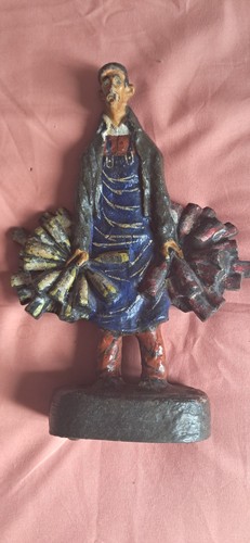Figurine platre vin - platre, nicolas
