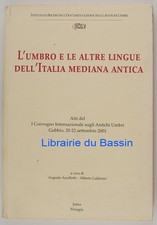 L'umbro e le altre lingue dell'Italia mediana antica Ancillotti Calderini 2009