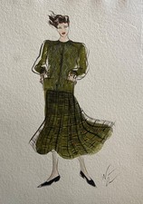Mode Nicole Pibeaut aquarelle