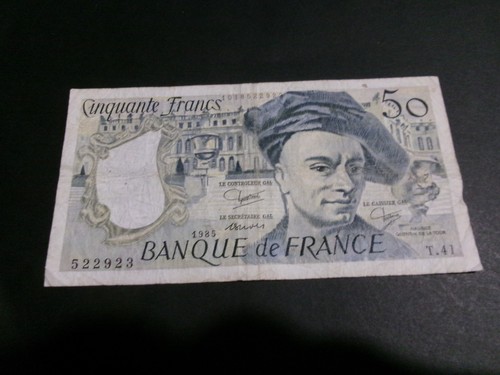 Billet banque france 50 - banque,