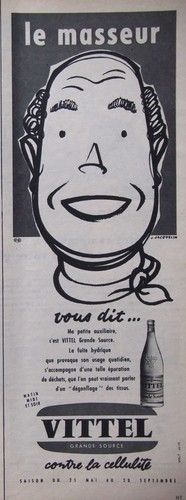 Publicité 1958 vittel contre - publicitÉ,