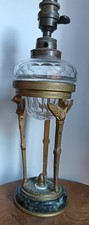 Ancienne belle lampe à pétrole style Empire fin 19ème toupie Baccarat?   CA09