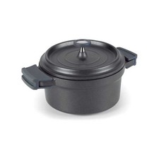 COCOTTE NOIRE RONDE ALU FONDU