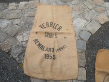 Sac Ancien Toile de Jute R VERRIER   GRAINS  REMALARD  ORNE 1955