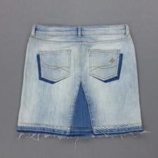 Mini Jupe Jean Patchwork Liu Jo L Bleu Lightwash Rock Streetwear Punk Zip Fly