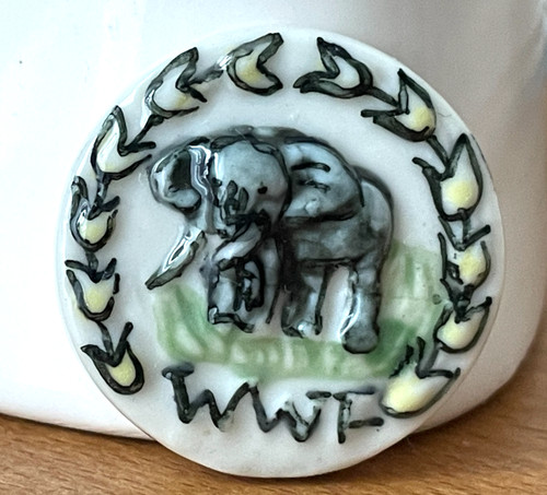 Rare fève eléphant wwf 1986 - eléphant,