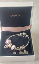 Bracelet avec charms coeurs, Pandora, en argent