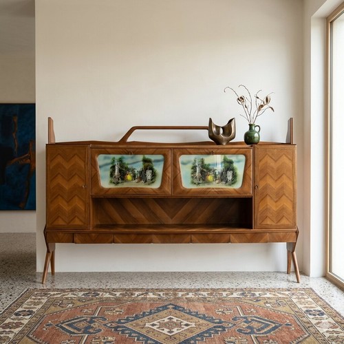 Buffet vintage plaqué - buffet,