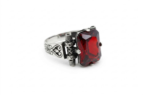 Bague homme argent 925 sertie - bague,