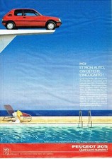 Publicité Advertising   077  1989  La Peugeot  205 sacré numéro