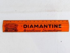 Ancien en tole emaillé DIAMANTINE regle de mesure