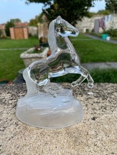 Figurine cheval cabré en cristal  de 15 cm -  CRISTAL FERSLER J - FISCHER
