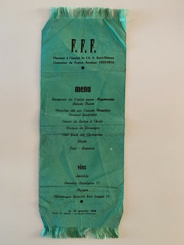 Tres rare menu fff - tres, honneur