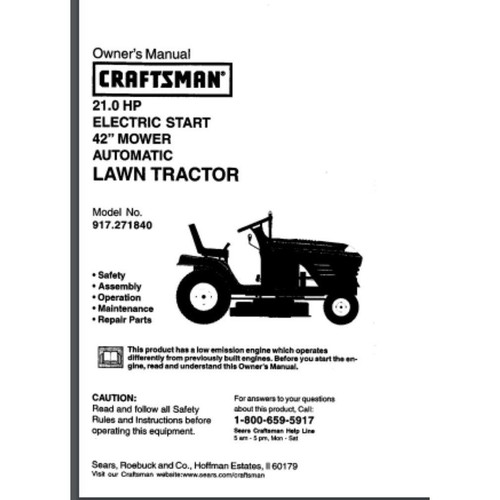 Craftsman 917 27184 - craftsman, lawn