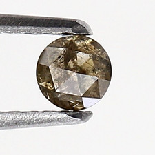 Diamant Naturel Loose 0,16cts 3 Mm Couleur Marron Forme Ronde Rosecut