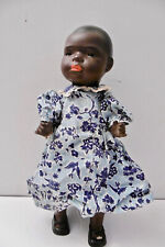 POUPÉE ANCIENNE TÊTE BISCUIT - BÉBÉ CARACTÈRE NOIR HEUBACH KOPPELSDORF 34cm