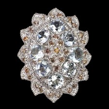 925 Bague en Argent Rond