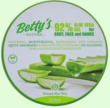 Betty's Nature 92% Aloe Vera 300ml - Gel Nourrissant Peau/Visage/Cheveux