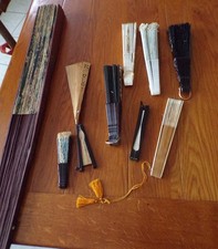 Lot de 10 EVENTAILS anciens