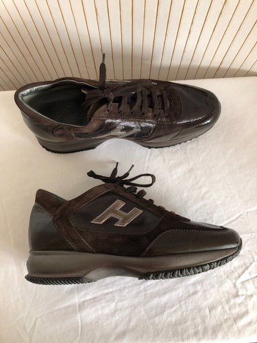 Sneakers hogan marron verni - et,