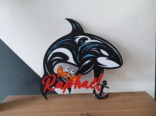 Plaque de porte avec prénom personnalisable/ theme océan