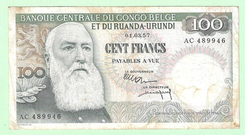 Billet congo belge 100 - ,,