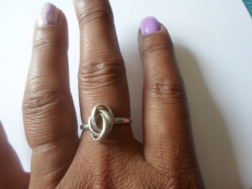 Bague argent massif ovales - en,