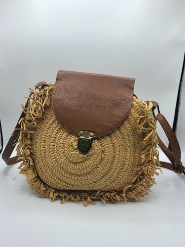 Sac bohème paille - –,