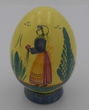 VINTAGE OEUF DE COLLECTION EN FAIENCE HB HENRIOT QUIMPER  FRANCE F.723 D.301 F.S