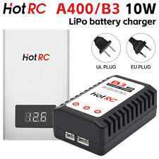 HotRC A400/B3 10W Balance Lipo Ladegerät 2S/3S/4S 100V-240V AC EU/US Plug
