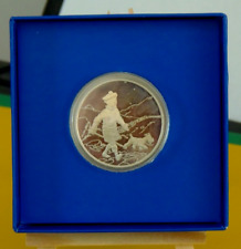 MEDAILLE EN ARGENT  TINTIN  " L' ILE  NOIRE "  MONNAIE DE PARIS 1993