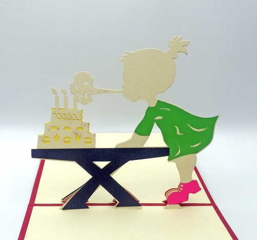 Carte anniversaire fille - carte, "
