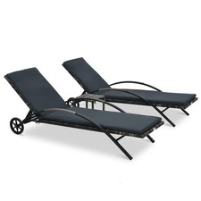 Chaises longues avec table - avec,