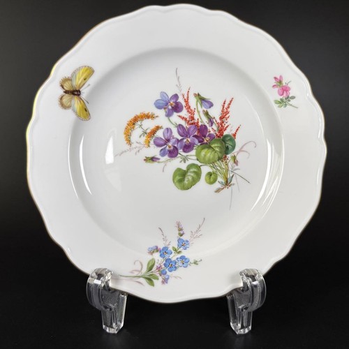 Assiette papillon fleur