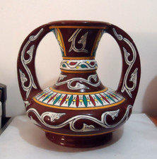 Vase à 2 Anses - Céramique - Kedidi - Nabeul - Tunisie - Collection - XXth