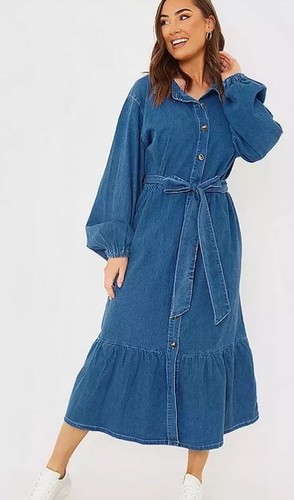 Robe chemise longue à - robe,