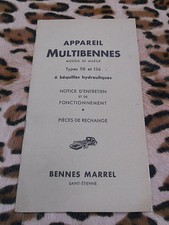 BENNES MARREL - Notice d'entretien appareil multibennes, modèle 55 allégé 