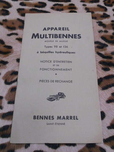 Bennes marrel notice - marrel,