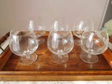 Lot de 6 verres à Cognac en Cristal de Sèvres signé, vers 1970