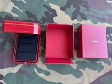 CARTIER  Écrin Boîte 2 Anneaux Engagement Fiançailles Rouge et sa Sur-boîte 