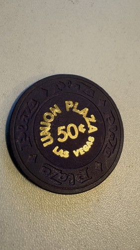 Union plaza 1970 poker chip - plaza,