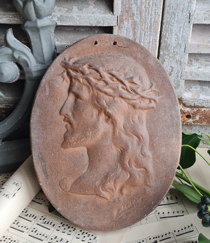 Ancienne sculpture medaillon - ancienne,