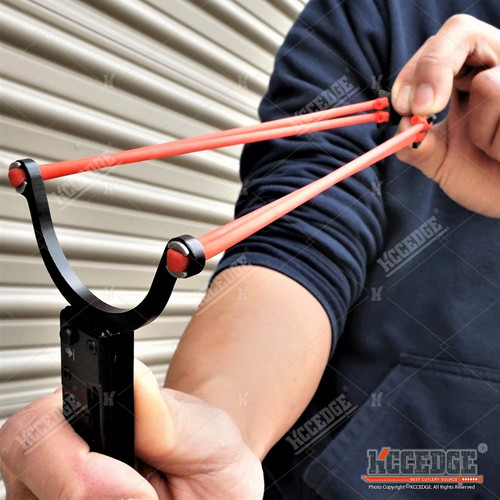 Pocket knife sling shot w - knife, w/