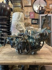 Centre De Table Céramique Et Bronze XIXème