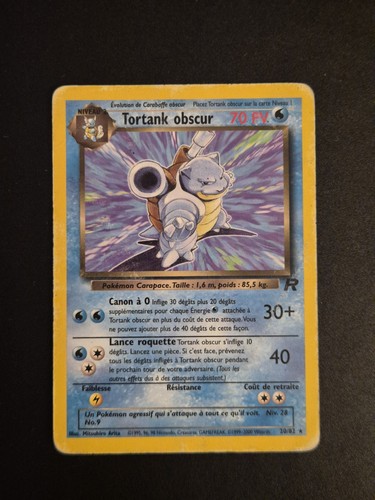 Carte pokémon tortank obscur - pokémon,
