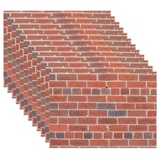 12 Sheets Papier Peint Brique