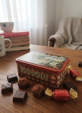 Boîte à Chocolats Vintage "Mother's Chocolates" en métal - boite pour maman