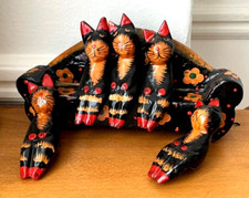 Objet déco Famille de 5 CHATS
